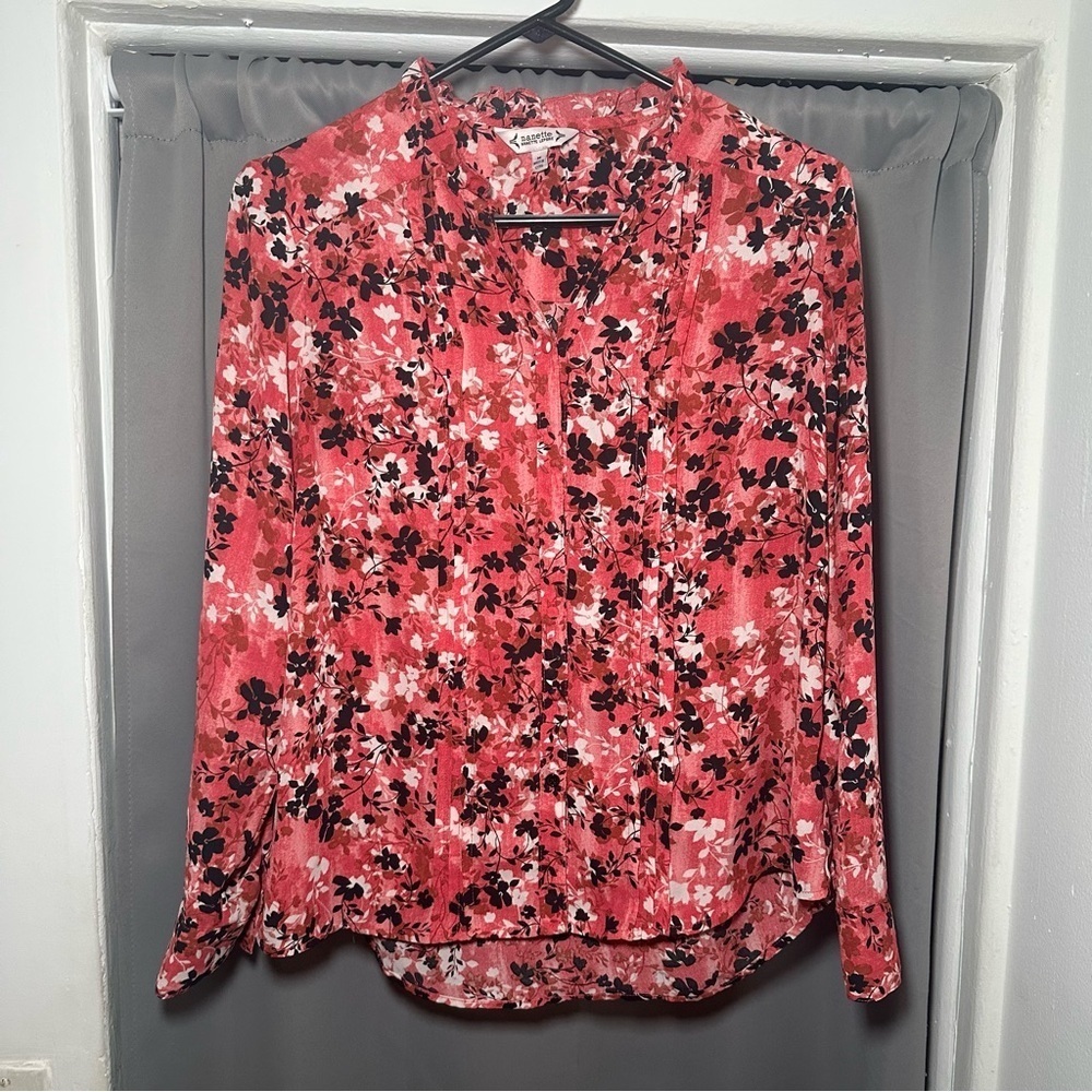 Nanette Lenore Floral Blouse Size M